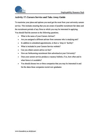 Activity 17 Careers service advice : student Miniaturansicht
