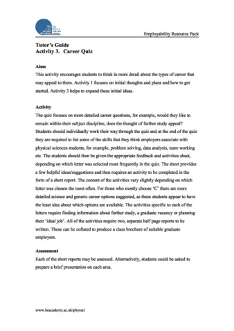 Activity 03 Career quiz exercise : tutor Miniaturansicht