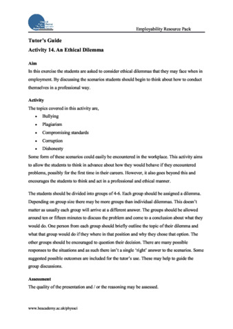 Activity 14 Ethical dilemma exercise : tutor Miniaturansicht